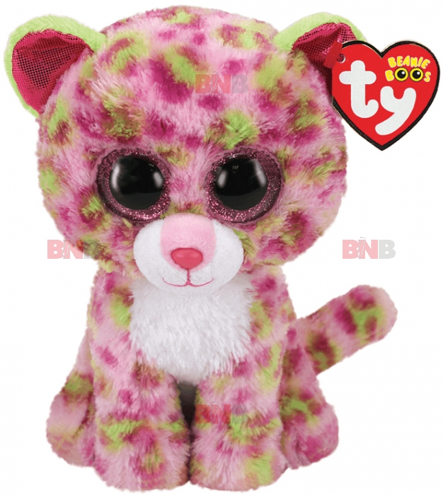 Jucarie plus 15 cm Beanie Boos Lainey pink leopard TY