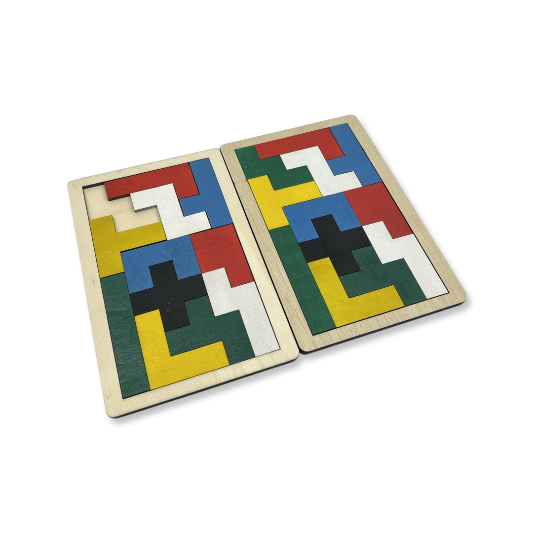 Jucarie tetris din lemn color