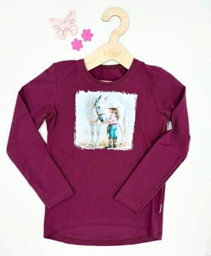 Bluza bumbac fetite cu maneca lunga Carina