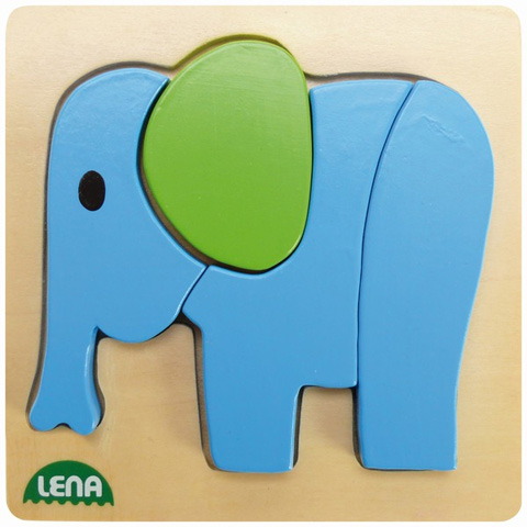 Puzzle lemn Elefant