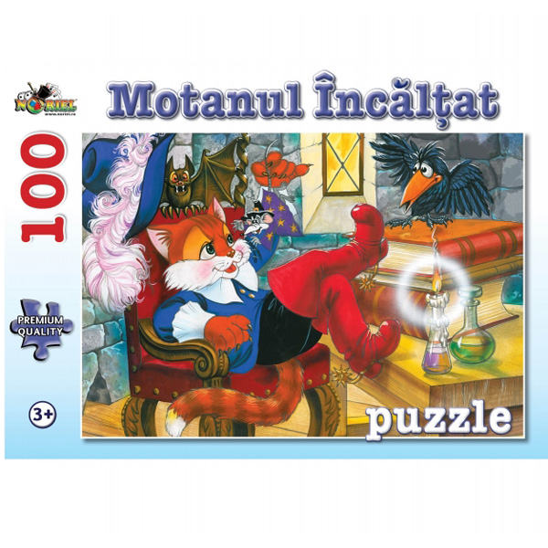 Puzzle 100 de piese Motanul incaltat