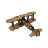 Model avion biplan din lemn