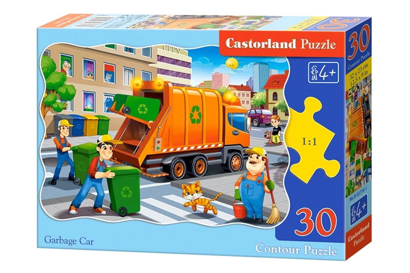 Puzzle 30 piese Garbage Car