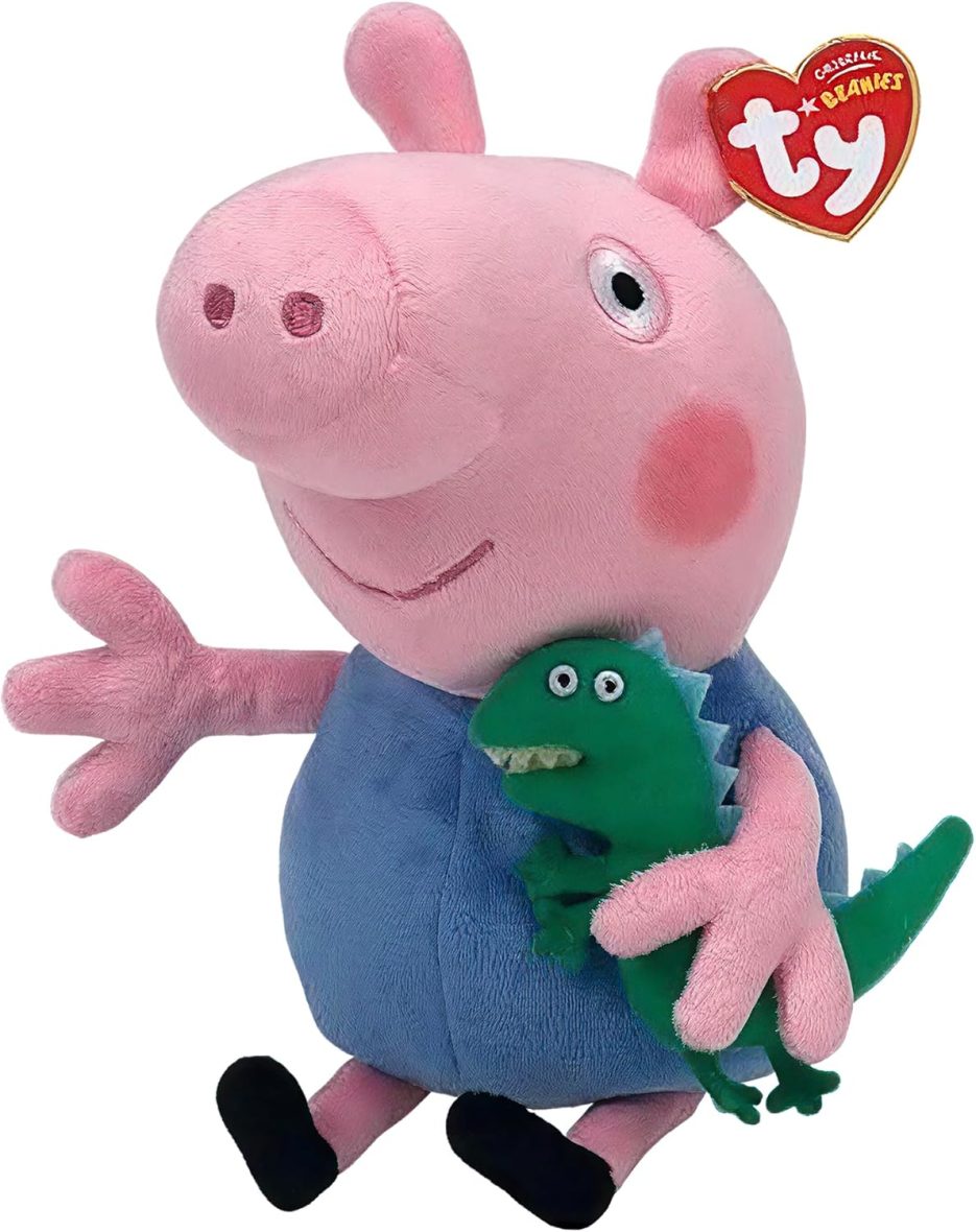 PLUS TY 28 CM BEANIE BABIES PEPPA PIG GEORGE
